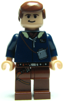Lego Star Wars Minifigure Han Solo w/ Holster Pattern Blaster 6212 X-Wing Hoth! 