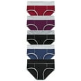 thumbnail image 4 of Puntoco Plus Size Clearance 5PC Women Solid Color Patchwork Briefs Panties Underwear Bikini Underpants, 4 of 9