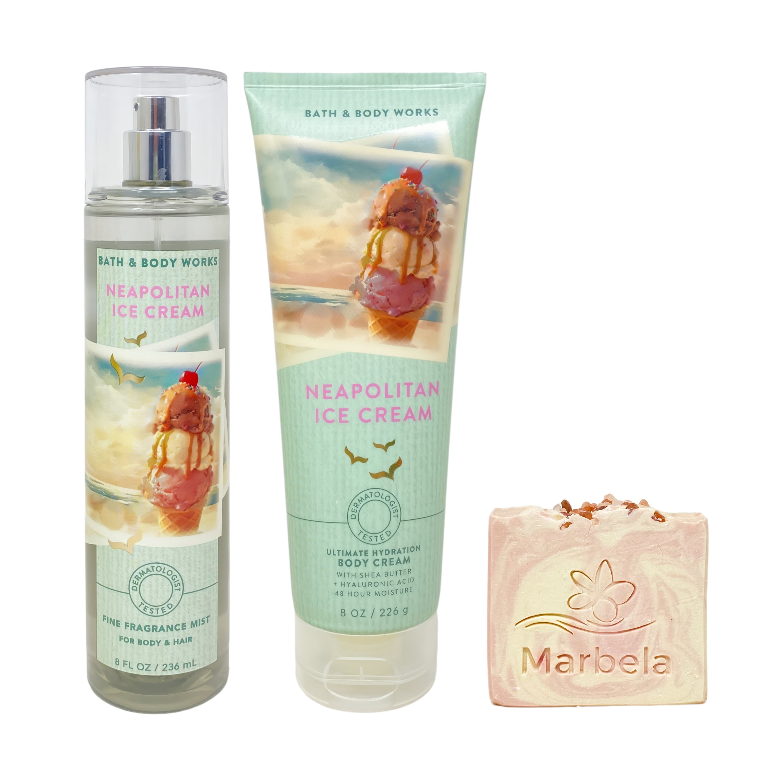 Bath & Body Works Poppy Kit - Fragrance Mist, Body Cream, Shower