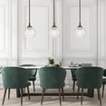 thumbnail image 2 of 1-Light Matte Black Pendant Lighting with Clear Glass Shade, 2 of 3
