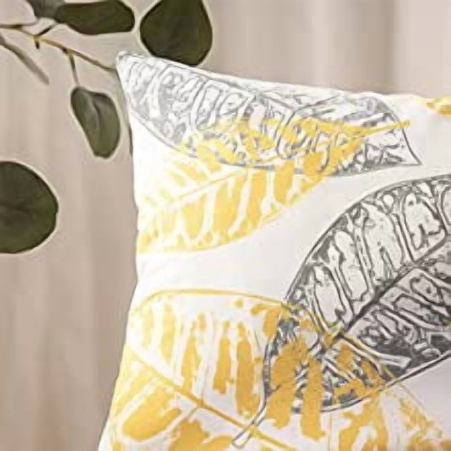 Phantoscope 20x20 Decorative Throw Pillow Covers, Yellow, Set of 4