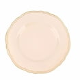 thumbnail image 2 of Balsa Circle 10 Nude Round 9" Disposable Plastic Dinner Plates Gold Scalloped Trim Party Events Tableware Decorations, 2 of 8