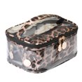 thumbnail image 1 of EeaseCA 3 Pcs Trousse de Maquillage Léopard Foncé PVC Transparent Grande Capacité, 1 of 7