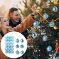 thumbnail image 3 of SuoKom Christmas Balls, 36Pcs 2.36 Inch Sky Blue Christmas Balls Hanging Ornaments Shatterproof Delicate Baubles Set, for Home Holiday Party Xmas Tree Decoration Gifts, 3 of 8