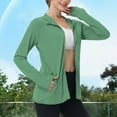 thumbnail image 2 of VerPetridure Women's Hooded Sun Shirt Lightweight Long Sleeve Sunscreen Jacket Summer Ultra Soft Full Zip Up Hoodie, 2 of 8