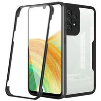 Designed for Samsung Galaxy A23 5G Case Full-Body Bumper Case Cover Built in Screen Protector Shockproof Transparent Back 360 Full Body Protective Case for Samsung Galaxy A23 5G, Black