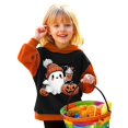 thumbnail image 5 of DHFJKG Child Toddler Girls Hoodies Cute Halloween Ghost Printed Long Sleeve Cozy Casual Sweatshirt Youth/Tween Girls Trendy Sweatshirts 3-4 Years, 5 of 5