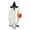 White1, variant on Eye Catching Large Hanging Swing Ghost Decor with Light up Pumpkin Candy Bag, Witch Hat Glowing Halloween Ornament Decor, Spooky Hanging Decoration for Outdoor Porch Yard Tree House Party, White3