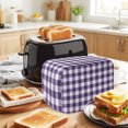 thumbnail image 3 of Toaster Cover 2 Slice, Purple Checkered Dustproof Bakeware Oven Protector with Top Hook, Farmhouse Buffalo Plaid Waterproof Small Kitchen Appliance Toasters Dust Cover, 11"x6"x8", 3 of 9