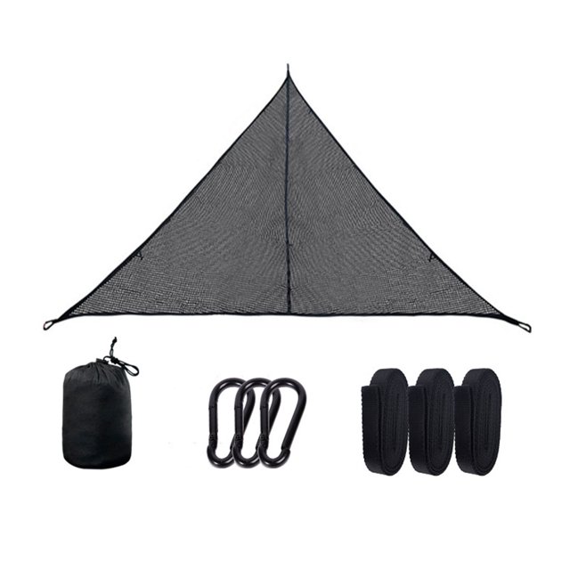 Hamac de Camping Triangulaire pour Plusieurs Personnes en Maille, Grand Hamac Aérien