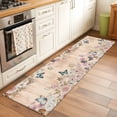 thumbnail image 2 of Vintage Spring Floral 2'x6' Runner Rugs for Hallway Kitchen Bedside Non Slip, Elegant Flowers Butterflies Farmhouse Entryway Rug Runners with Rubber Backing, Long Carpet Runner for Laundry Room, 2 of 8