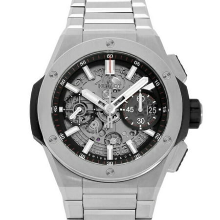 Pre-Owned HUBLOT Big Bang Integral Titanium 451.NX.1170.NX Silver Dial Watch Men's (Good)