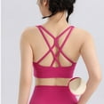 thumbnail image 5 of DDAPJ pyju Longline Sports Bra for Women Padded Workout Tank Tops Built in Bras Criss Cross Back Yoga Corp Top Basic Solid Fitness Undershirts Sales of Today Hot Pink M, 5 of 6