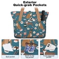 thumbnail image 2 of Tote Bag for Women - Boxer Dog Pitbull Terriers Dog and Sushi Shoulder Bag - Large Utility Work Duffle Bag with Zipper Handbag for Travel, Work, Sprots, 2 of 5