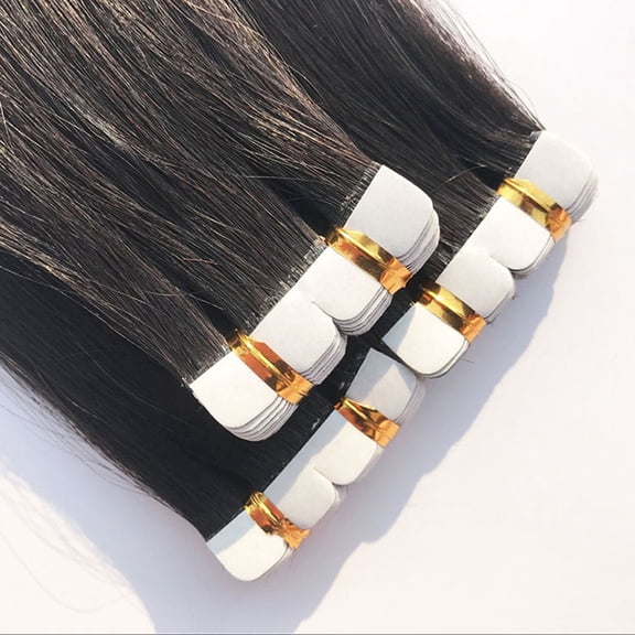 GETAJGHSD Reusable Real Hair Extensions Black Human Hair for Beauty with Curling and Dyeing