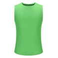 thumbnail image 5 of Virmaxy Men's Solid Color Casual Vest Sleeveless T-Shirt Quick-Dry Bodybuilding Shirts Fitness Athletic Muscle Tee Green M, 5 of 6