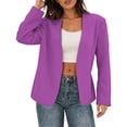 thumbnail image 5 of Paiwinds Women's Blazer Jackets Casual Open Front Collarless Long Sleeve with Decorative Buttons Oversized Relaxed Fit Outerwear, 5 of 9