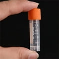 thumbnail image 4 of Nvzi 25pcs 2ml Lab Plastic Frost Test Tubes Vial Seal Cap, Graduated Marks Centrifuge Tubes Skirted Conical Bottom for Laboratory School Educational - Orange, 4 of 5