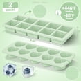 thumbnail image 2 of Ice Cube Trays for Freezer with Lids, 2-Tbsp 10-Cube Square & Heart Ice Trays, Covered Ice Molds for Iced Coffee & Cocktails, Freeze 30mL/15mL Portions -2 Pack, 2 of 2