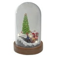 thumbnail image 3 of Northlight Lighted Santa and Christmas Tree Cloche Style Decoration - 7", 3 of 5
