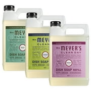 Liquid Dish Soap Refill, 1 Pack Basil, 1 Pack Lemon Verbena,1 Pack Peony, 33 OZ