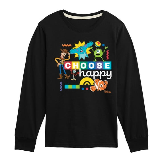 Disney - Choose Happy - Toddler & Youth Long Sleeve Graphic T-Shirt