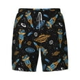thumbnail image 4 of Lsque Mens Swim Trunks Space Rocket Pattern - Bathing Suit Compression Liner - Beach Swim Shorts Swimwear - (S-3XL) - Stretch Quick Dry -Small, 4 of 9