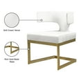 thumbnail image 5 of Maklaine Contemporary Cream Velvet Dining Chair with Rich Gold Metal Base, 5 of 5