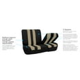 thumbnail image 4 of FH Group Striking Striped Seat Covers fro Auto, 2 Headrest Cover Full Set,  Black and Beige, 4 of 7