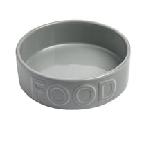 Park Life Ceramic Pet Bowls – Food Water Bowls for Dogs and Cats - Cute Pet Bowl for Small Medium and Large Size Dogs and Cats - Puppy Bowls (Small, Grey)