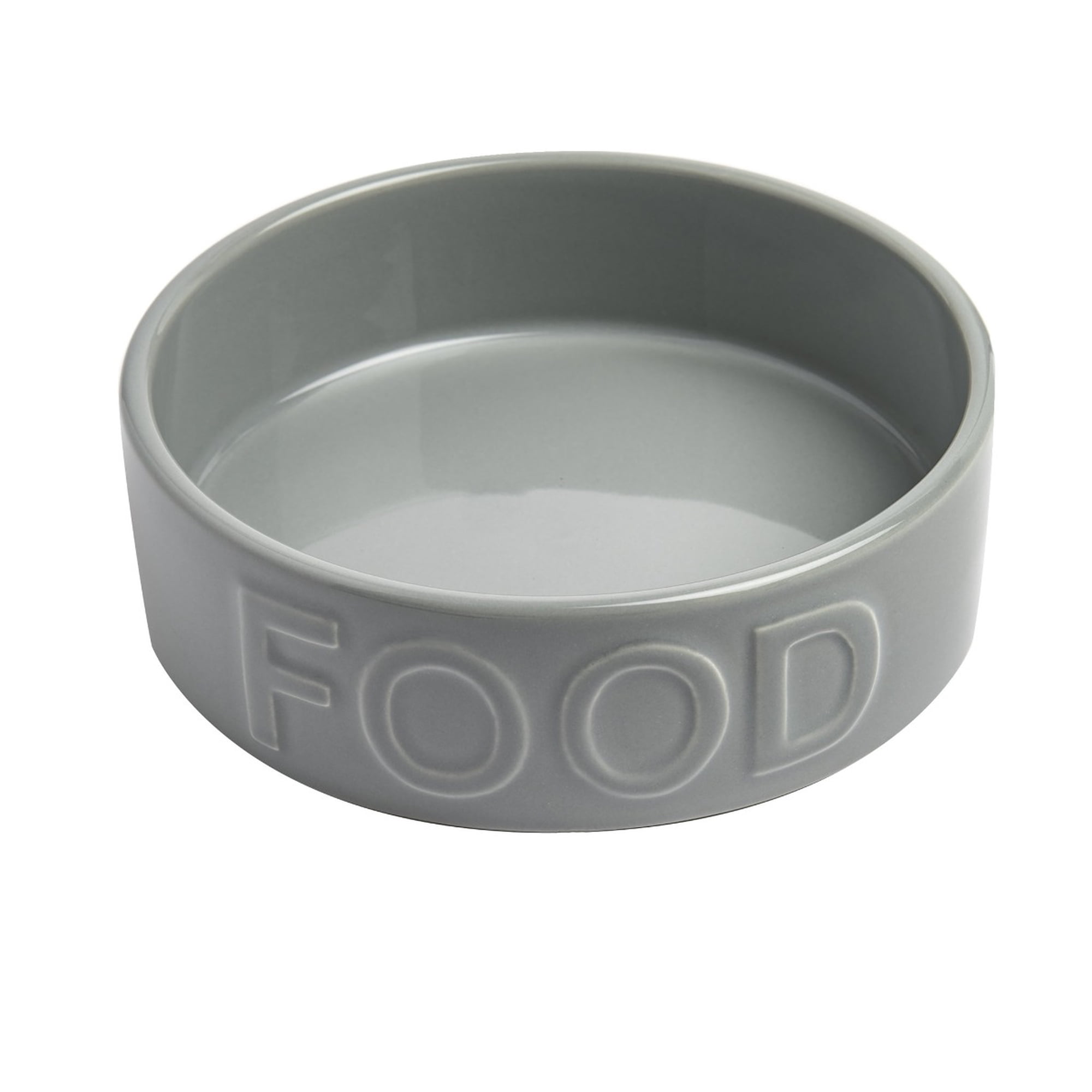 Park Life Ceramic Pet Bowls – Food Water Bowls for Dogs and Cats - Cute Pet Bowl for Small Medium and Large Size Dogs and Cats - Puppy Bowls (Small, Grey)
