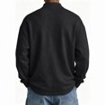 thumbnail image 5 of Long Sleeve Henley Shirts For Men Casual Button Down Shirt Golf Pullover V Neck Stand Collar Fashion Fall Sweatshirt Black 2XL, 5 of 5