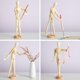 thumbnail image 4 of Paquete de 3 figuras de arte posables, modelo de maniquí de dibujo de madera flexible para artistas que dibujan (13 pulgadas), 4 of 9