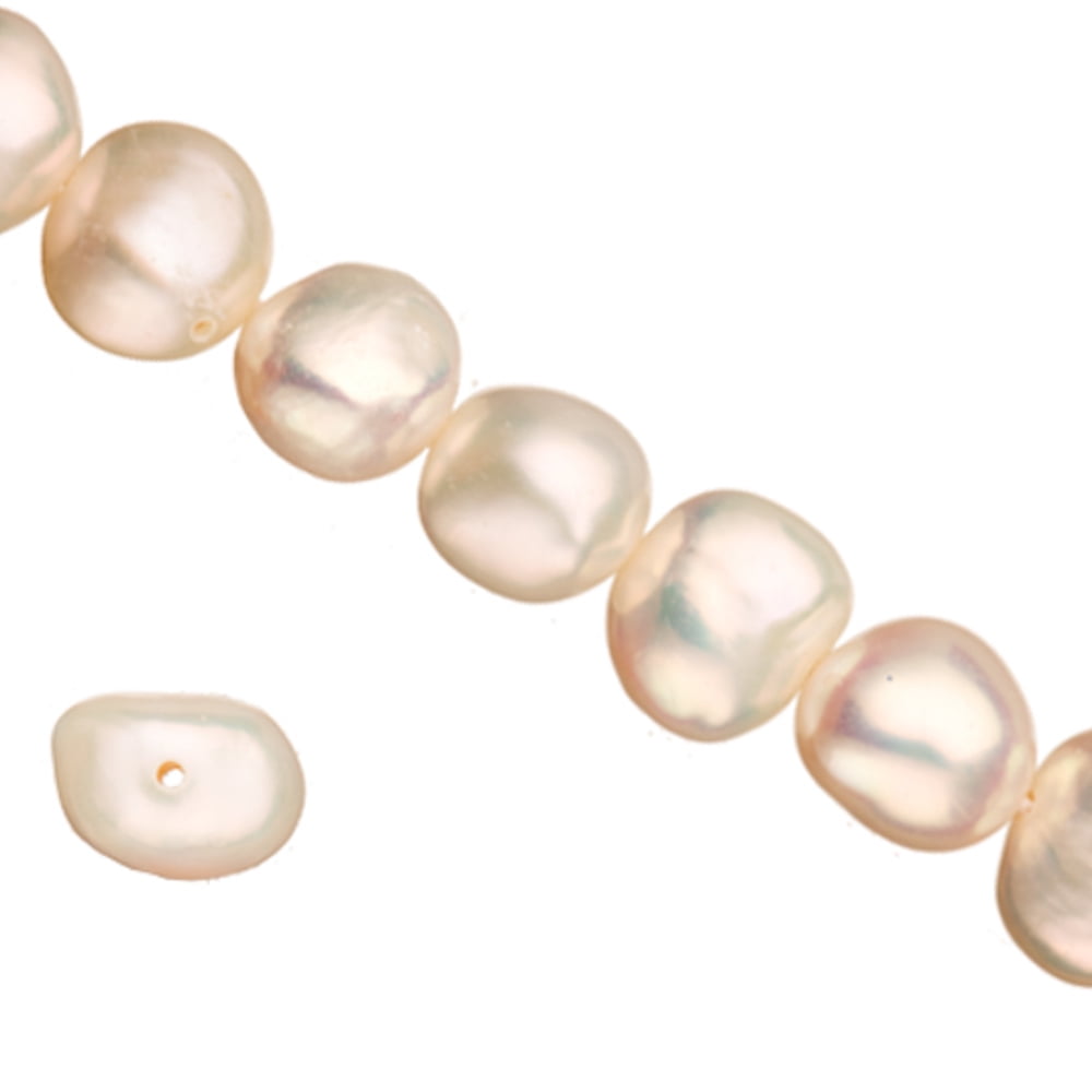 7-9mm Natural Freshwater Pearl Irregular Shape Gemstone Loose Beads Strand 14" 