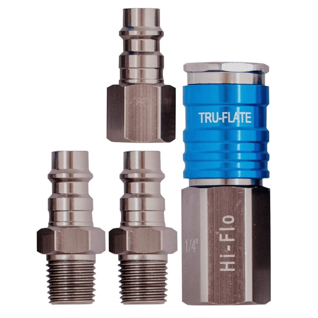 Auto Accessory Tru-Flate 13-903 Set de aluminio Hi-Flo de 1/4 pulgadas
