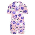 thumbnail image 4 of Hvot&aat Halloween Pajamas Women Sets Silk Satin Ghost Graphic Cute Sleepwear Short Sleeve Shirts and Shorts Sets, 4 of 7