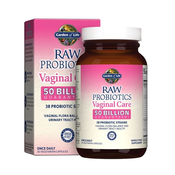 Garden of Life - Raw Probiotics Vaginal Care (Veggie Caps) - 30 Vegeterian Capsules