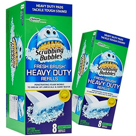 

(2 Pack) Scrubbing Bubbles Fresh Brush Heavy Duty Refills 8 Ct. Ea.