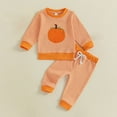 thumbnail image 2 of XIYNBAOK Toddler Outfits for Girls Orange Baby Onesie Girls Outfits Size 14-16 Boy Christmas Outfit Boys 3t Clothes Girls Size 18/20 Clothes Boy, Orange 2-3 Years, 2 of 6