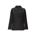 thumbnail image 4 of Htigea Womens Formal Blazers Open Front Long Sleeve Work Office Suit Jackets Fashion Outdoor Business Cardigans Black,XXXL, 4 of 6