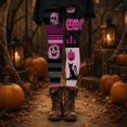 thumbnail image 3 of Halloween Leggings for Women Elastic High Waist Lifting Spooky Print Tights Pants Workout Yoga Pants, 3 of 7
