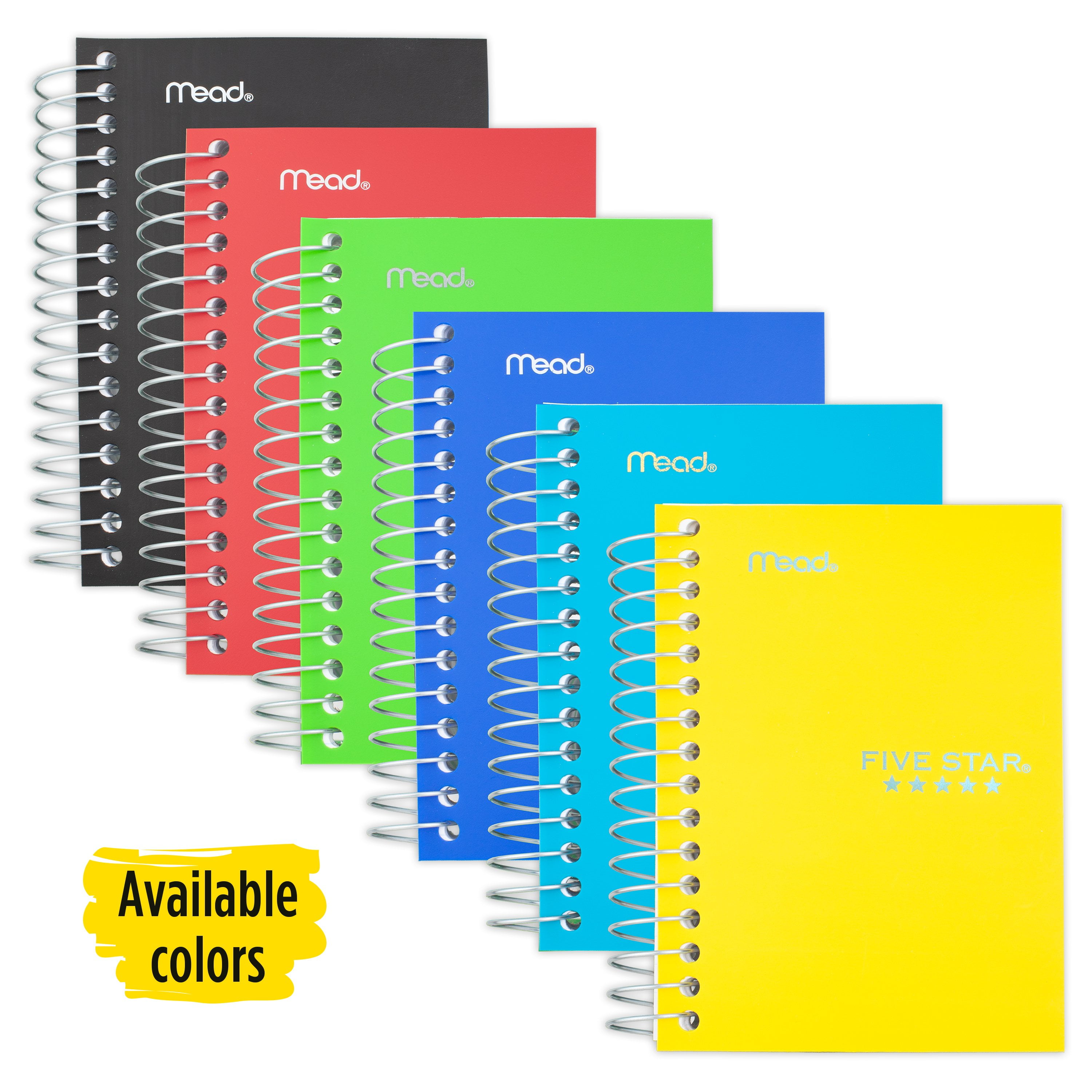 Five Star Fat Lil' College Ruled Wirebound Notebook, 5 1/2" x 4", Color Choice Will Vary (45377)