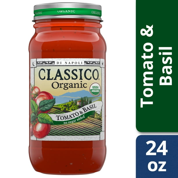 Classico Di Napoli Organic Tomato and Basil Pasta Sauce, 24 oz Jar