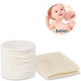 thumbnail image 1 of Almohadillas desmaquillantes lavables | 20 almohadillas de algodón reutilizables hechas de algodón de bambú | Ecológicas | Toallitas desmaquillantes suaves y delicadas | Ideal para la limpieza facial Zhivalor  MZQ-1041, 1 of 4