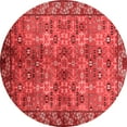 thumbnail image 1 of Ahgly Company Indoor Round Oriental Red Industrial Area Rugs, 3' Round, 1 of 4
