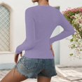 thumbnail image 6 of EDFBUYKRS Female Sweaters Sweater Winter Tops for Woman Black Crew Neck Knit Solid Short Sleeve Pullover Tops for Junior Fall Sweater L, 6 of 8