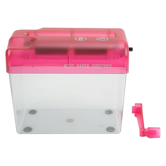 Oubit Mini Paper Shredder,Manual Shredder Fully Transparent Office Shredder Manual Shredder Time-Tested Durability