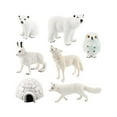 thumbnail image 1 of Juego de animales Polares para niños, artesanías en miniatura hechas a mano, juguete educativo, regalo de cumpleaños, adorno, escena de patio de, 1 of 8