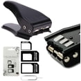 thumbnail image 1 of Universal 3 in 1 / Standard/Micro/Nano Sim Card Cutter incl. 3 SIM Adapters and 1 SIM Card Eject Pin, 1 of 7