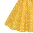 thumbnail image 6 of enyan Flower Girl Dress kids Girl Smocked Dress Summer Casual Short Sleeve Dresses Floral Print Sundress Princess Dress for Toddlers,Yellow,3-4 Years, 6 of 6
